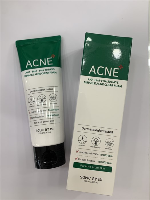 Some By Mi AHA-BHA-PHA 30 Days Miracle Acne Clear Foam Очищающая пенка для проблемной кожи 13f73258-93ed-4f85-93b0-bc2ac26aaa9a - фото 16109