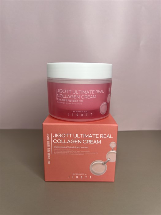 Антивозрастной крем для лица с коллагеном Jigott Ultimate real collagen cream 150ml 00038 - фото 16306