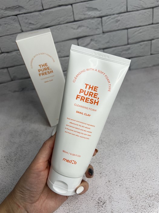 Глиняная Пенка с муцином улитки Med:B The Pure Fresh Cleansing Foam Snail Clay ffbde956-319e-4e8a-8072-3f115596e39d - фото 16766