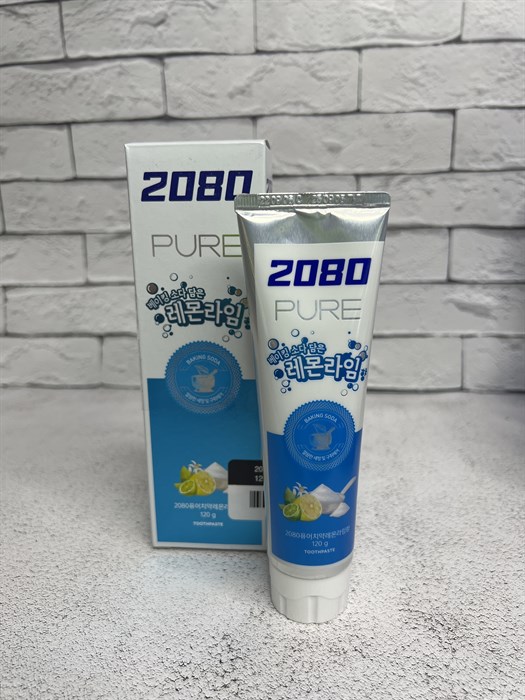 Зубная паста с пищевой содой со вкусом лимона и лайма Dental Clinic 2080 Pure Baking Soda Toothpaste Lemon Lime 64ce2da3-7f2b-4f42-9c6e-a7334805328d - фото 16921