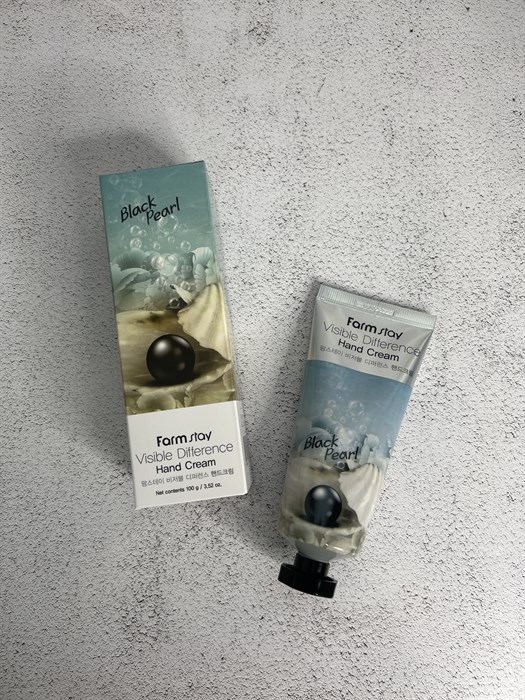 Крем для рук с черным жемчугом  FarmStay visible difference hand cream black pearl b2c16aab-a4dd-4b33-845e-84b6270a4411 - фото 17669