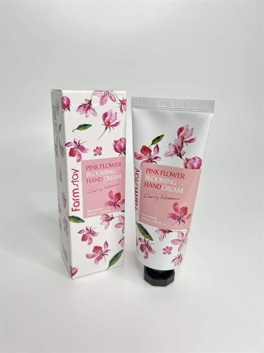 Крем для рук с экстрактом вишни FarmStay Pink Flower Blooming Hand Cream Cherry blossom 00200 - фото 17685