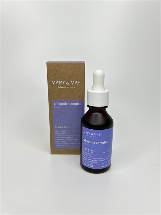 Омолаживающая ампула с пептидным комплексом Mary&May 6 Peptide Complex Serum 30ml 00327 - фото 18374