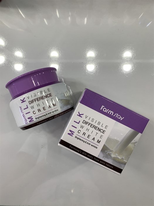 Осветляющий крем с молочным экстрактом Farmstay Visible Difference White Cream Milk 870b0ac5-93c9-43b0-a685-d9d1ddf2daea - фото 18475