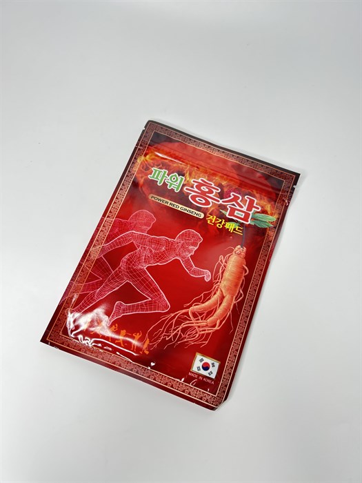 Пластырь согревающий с красным женьшенем Korean Red Ginseng Power Pad 00178 - фото 19200