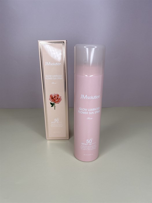 Солнцезащитный спрей с экстрактом розы JMsolution Glow Luminous Flower Sun Spray Rose SPF50+ PA+++ 00052 - фото 19677