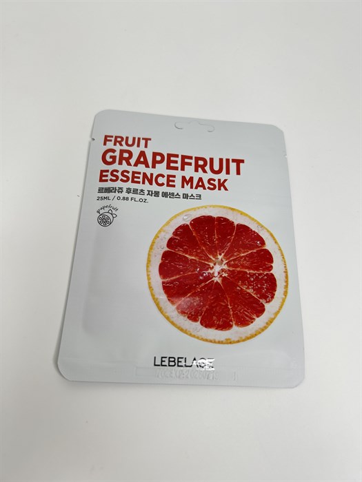 Тканевая маска для лица с экстрактом грейпфрута Lebelage Fruit Grapefruit Essence Mask 00264 - фото 19923