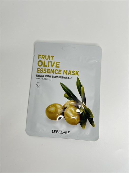 Тканевая маска для лица с экстрактом оливы Lebelage Fruit Olive Essence Mask 00265 - фото 19931