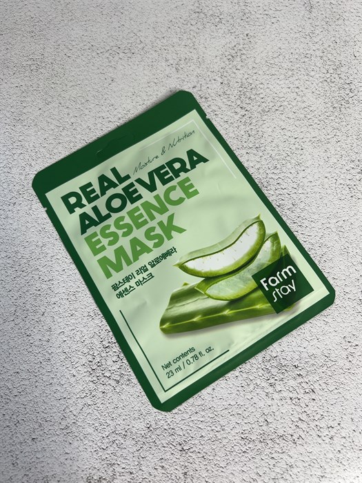 Тканевая маска с алоэ FarmStay real aloe vera essence mask cd035269-4e66-4ac9-aaa6-611699cac161 - фото 19942