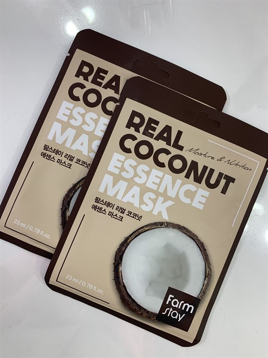 Увлажняющая тканевая маска с экстрактом кокоса Farmstay real coconut essence mask d5c6af1b-0778-4601-910e-d2797d77aa3a - фото 20411