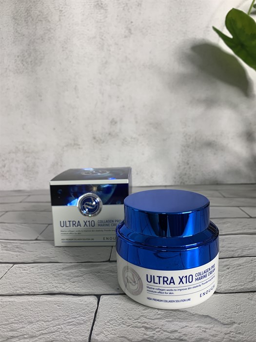 Увлажняющий крем с коллагеном Ultra X10 Collagen Pro Marine Cream Enougn 2879f365-35f0-428b-9eb0-bb54b5800a31 - фото 20501