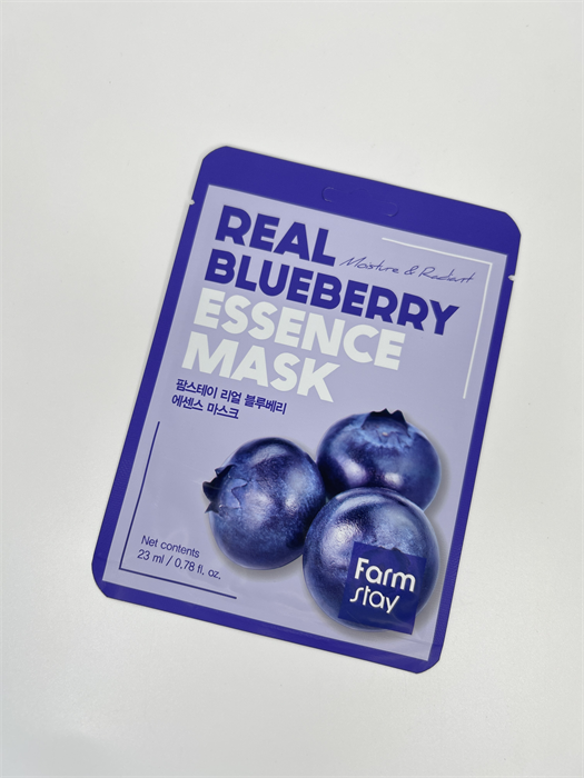 Тканевая маска для лица с экстрактом голубики FarmStay Real Blueberry Essence Mask 00310 - фото 21022