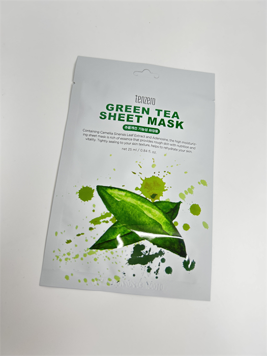 Тканевая маска с зеленым чаем Tenzero Green Tea  Sheet Mask 00287 - фото 21032