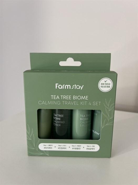 FarmStay Tea Tree Biome Calming Travel kit 4 set Успокаивающий набор миниатюр с чайным деревом 9257 - фото 21814