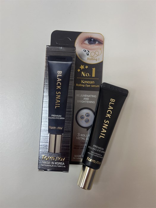 Сыворотка роллер для кожи вокруг глаз премиум-класса с экстрактом слизи черной улитки FarmStay Black Snail eba936c6-02cc-452a-b06a-dbda855a445b - фото 21898