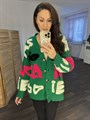 3374 Кардиган Зеленый с буквами Турция 23e189e7-5494-4772-a1e0-2880aef1e38e - фото 15423